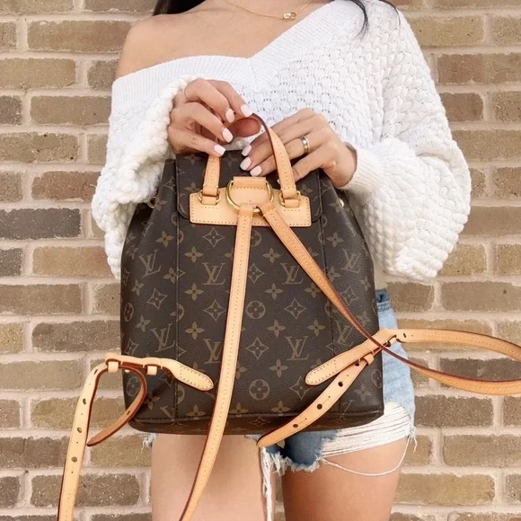 Authentic❤️Louis Vuitton Montsouris Rucksack Backpack Monogram Brown Canvas - Picture 2 of 16